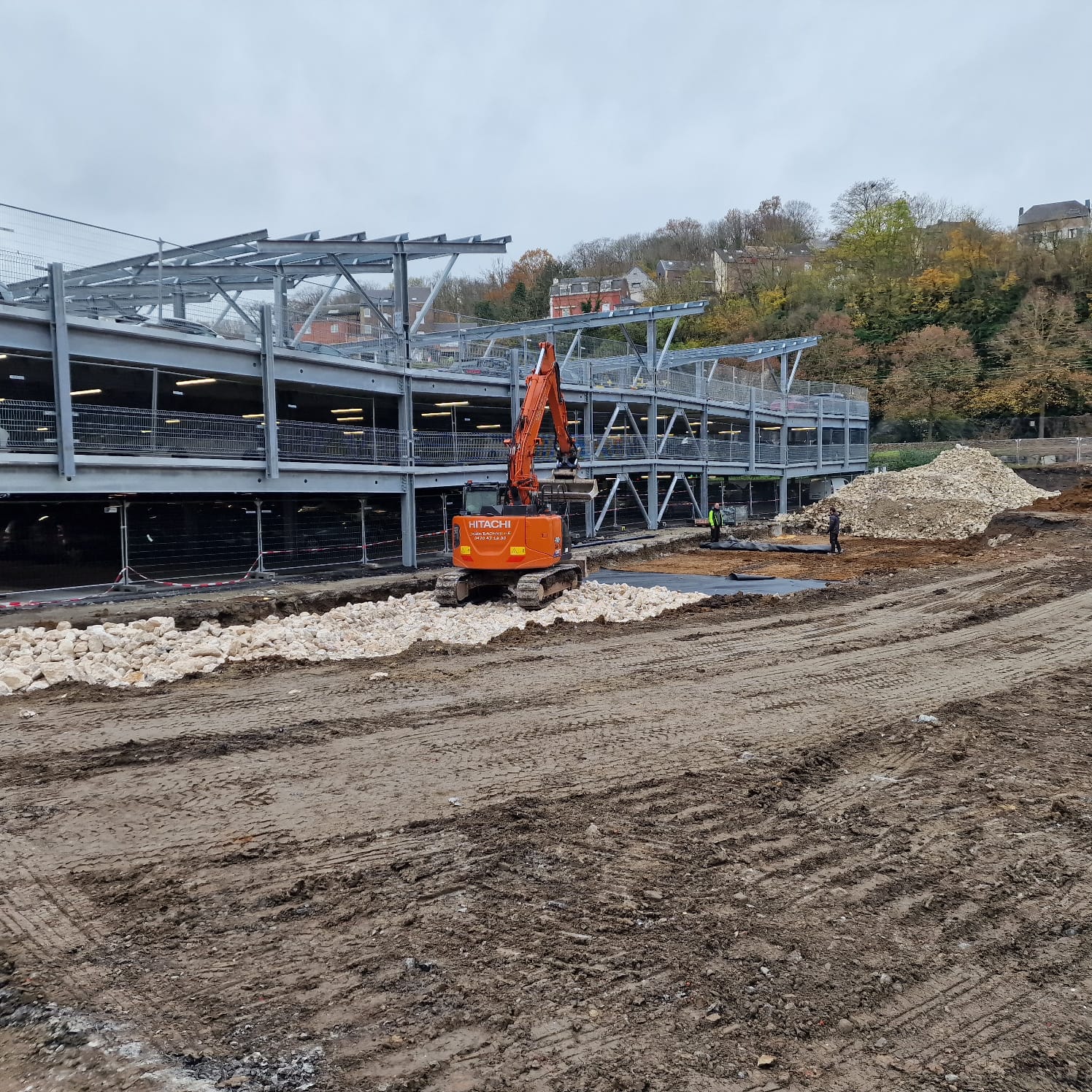 Maquet Frédéric - Logistique routière & transport de produits de carrière et sablière - Le chantier du CHR est terminé